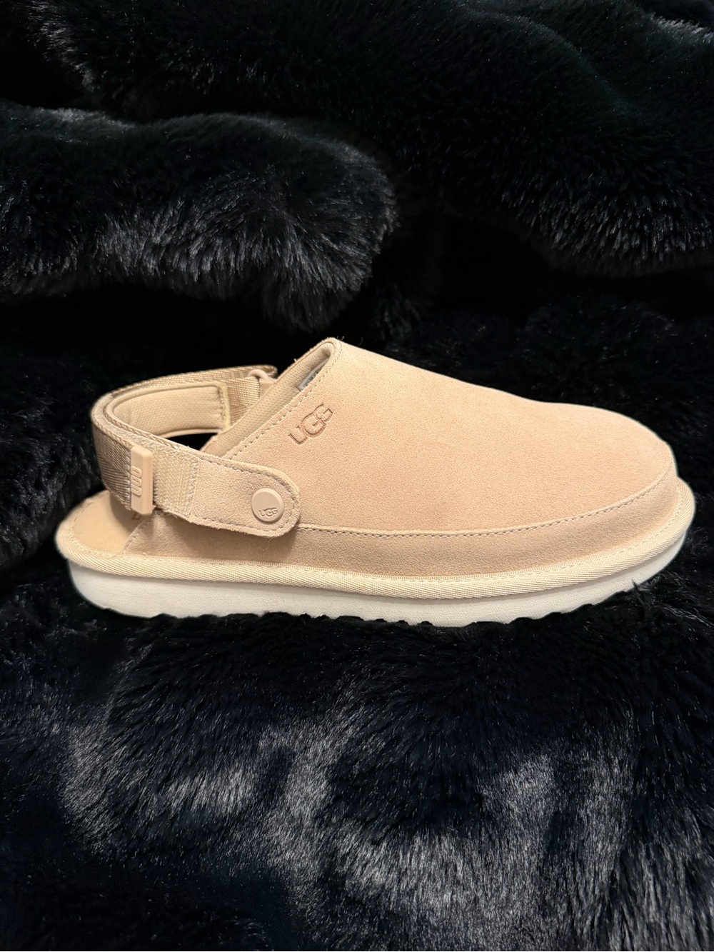 UGG Kids Sand Suede Backstrap Slip-On Clog